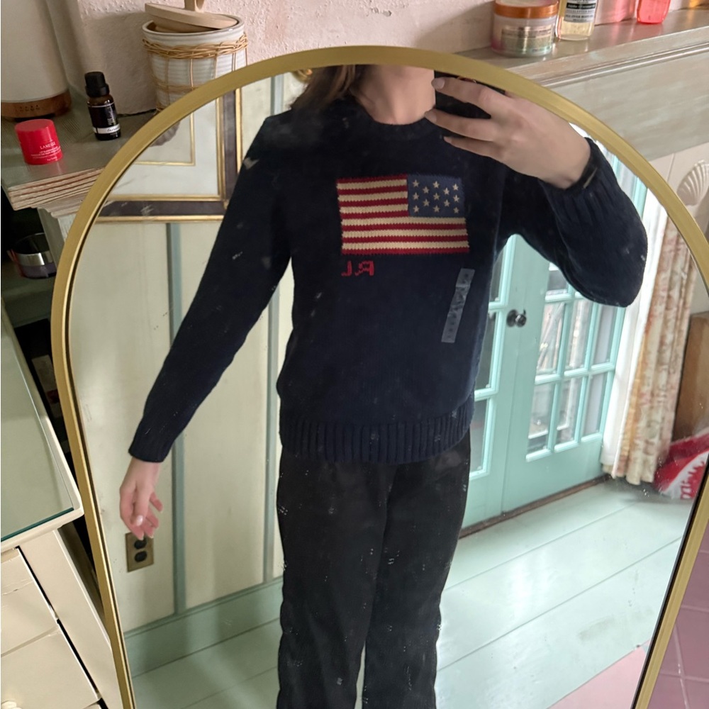 Ralph Lauren Navy Flag Sweater